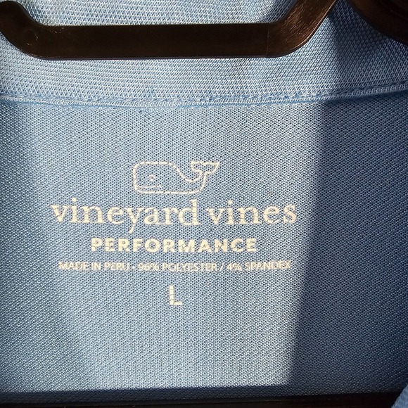 Vineyard Vines Performance Polo Mens Size Large Light‎ Blue Golf Casual Summer - Picture 5 of 10